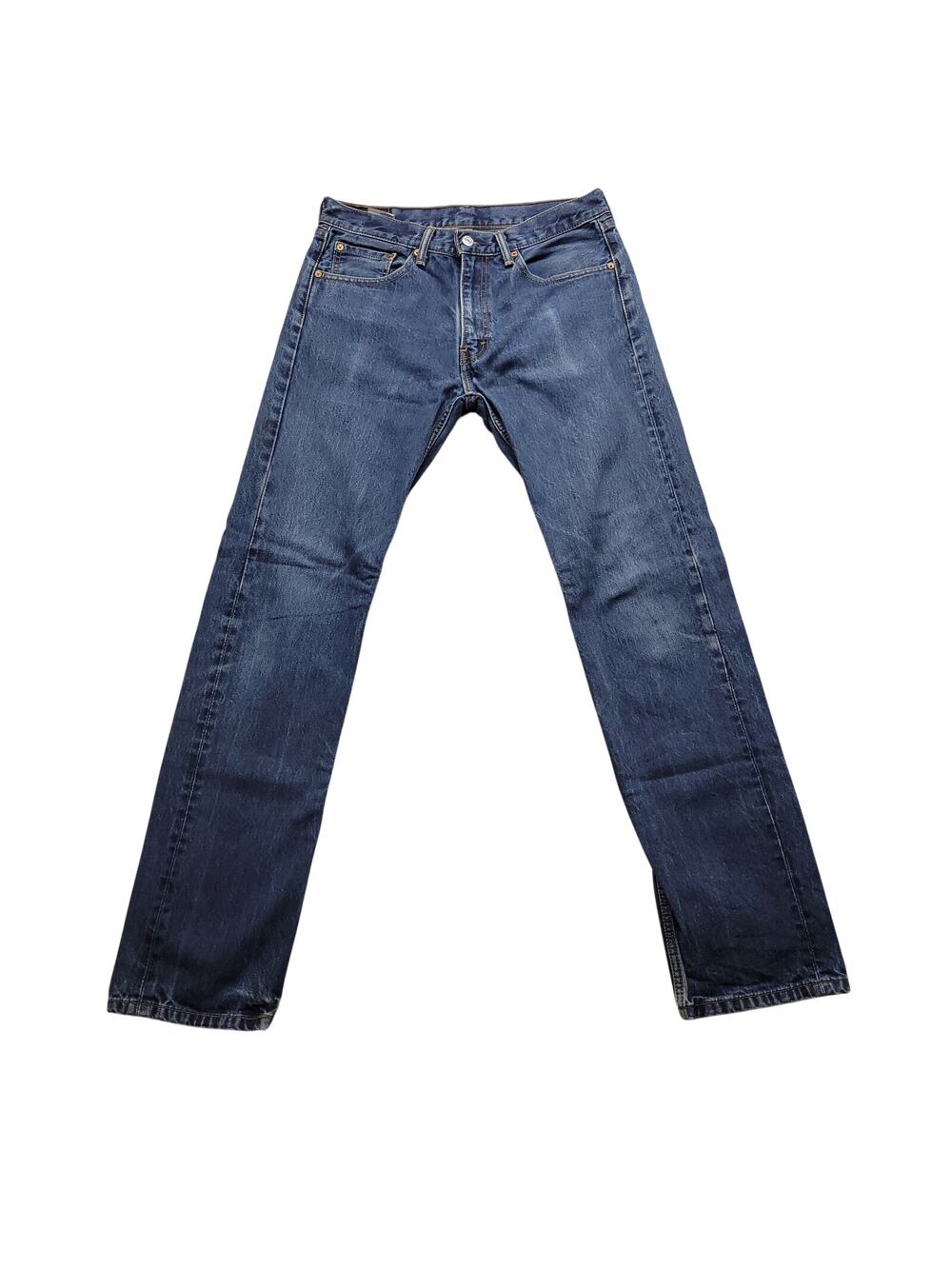 Levis 505 Regular Fit Jeans Mens 33x36 Blue Medium Wash Straight Leg